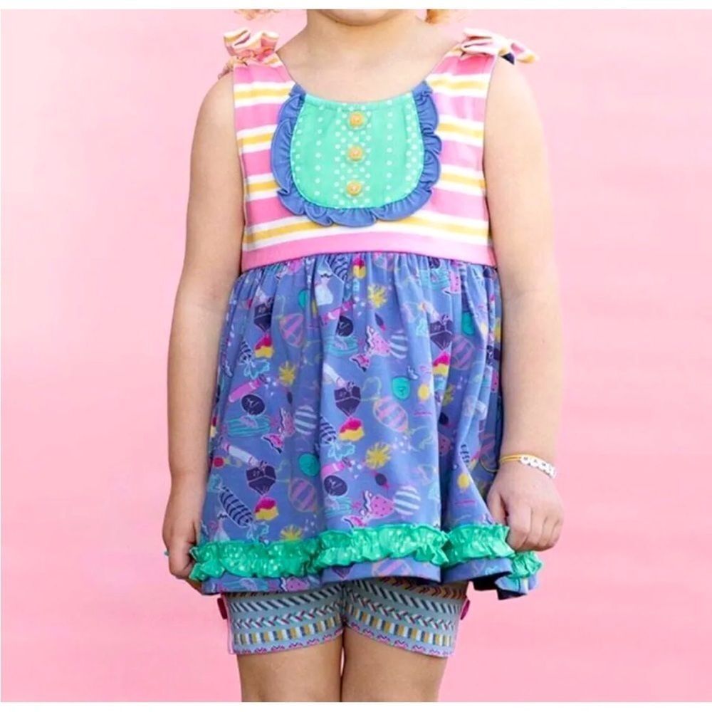 Matilda Jane GIRLS SUGARY AND SWEET Colorful sleeveless Tunic Top Size 8